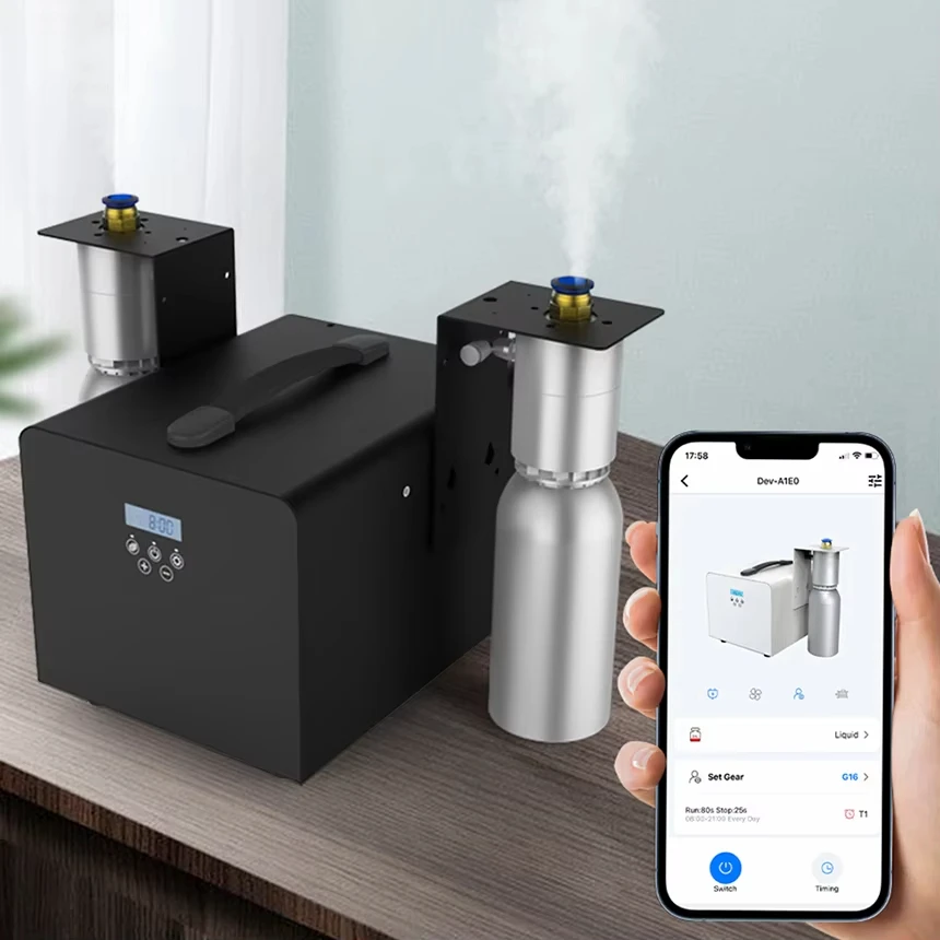 Hotel Large Space HVAC Split Perfume Dispenser Aroma Diffuser Wifi Machine Shopping Malls Oils Atomizer