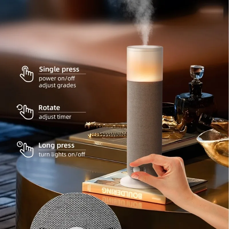 Portable Aroma Diffuser Humidifier with Night Light, 3 Modes Adjustable Mist Humidifier, Rotating Timer Essential Oil Diffuser