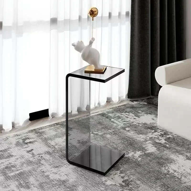 Light Luxury Acrylic Side Table Sofa Side Table Simple Living Room Bay Window Coffee Table Bedroom Transparent Corner Tabless