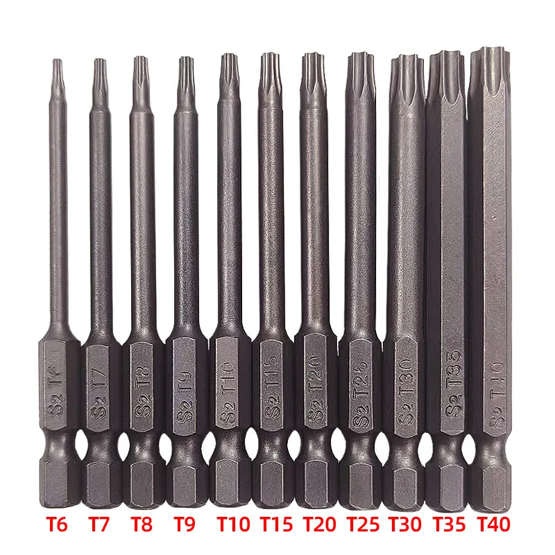 

Hexagonal handle hollow plum blossom screwdriver head with hole 50mm, 75mm, 100mm screwdriver head combination with magnet