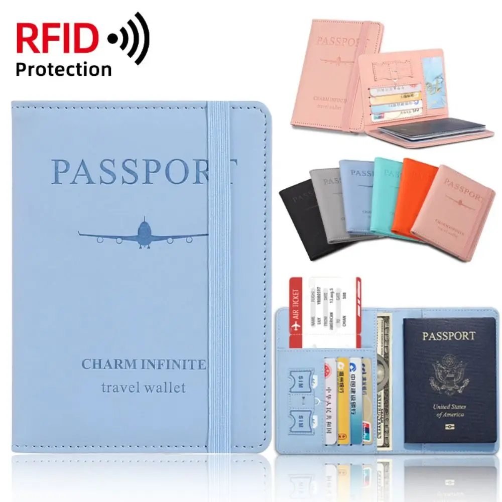 Ultra-thin RFID Passport Cove New Waterproof PU Leather Passport Protector Business Document Package Passport Holder Women Men