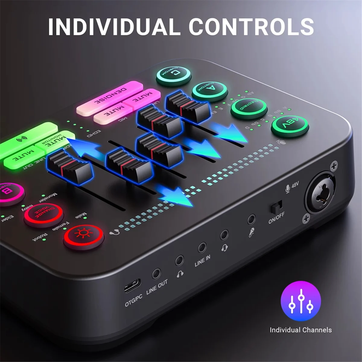 

Live Sound Card 48V X1PRO Bluetooth Audio Mixer with M8 Microphone Voice