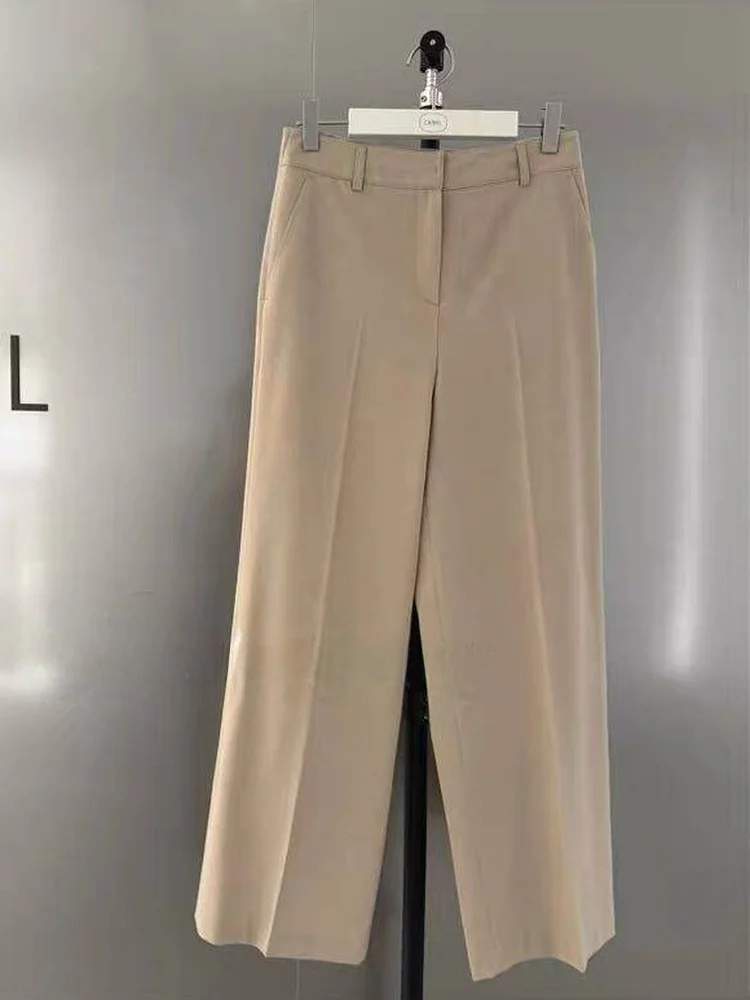 

Spring 2026 High Waist Straight Leg Suit Pants Fashionable Slimming Commute Friendly Korean Style Elegant Ladies Trousers