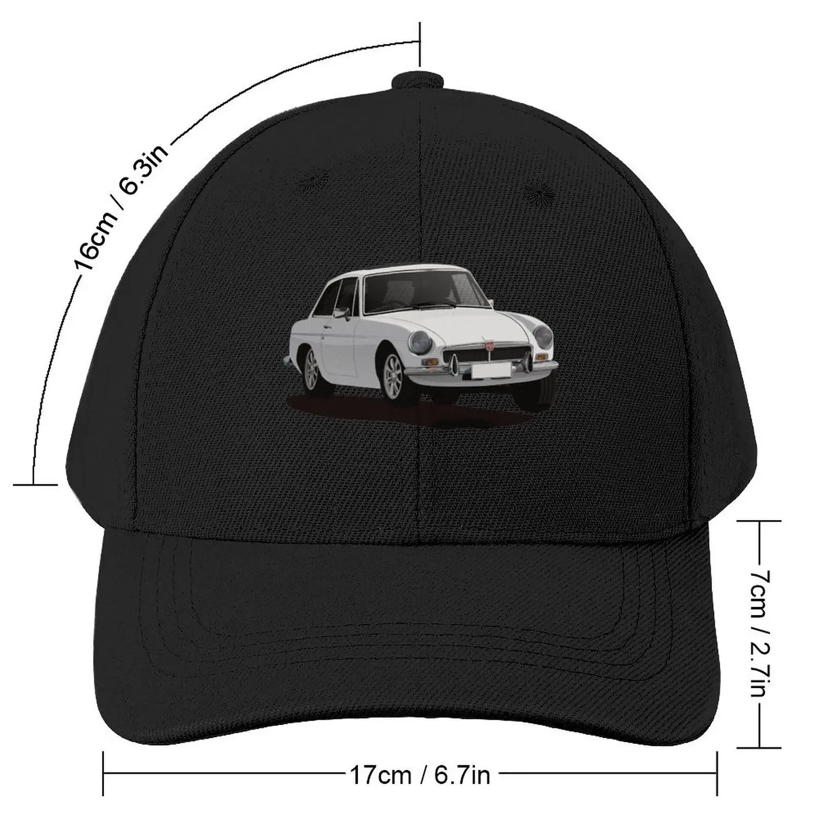 MG MGB GT - illustration - white Baseball Cap Kids Hat Rave Anime Hat beach hat For Women Men's