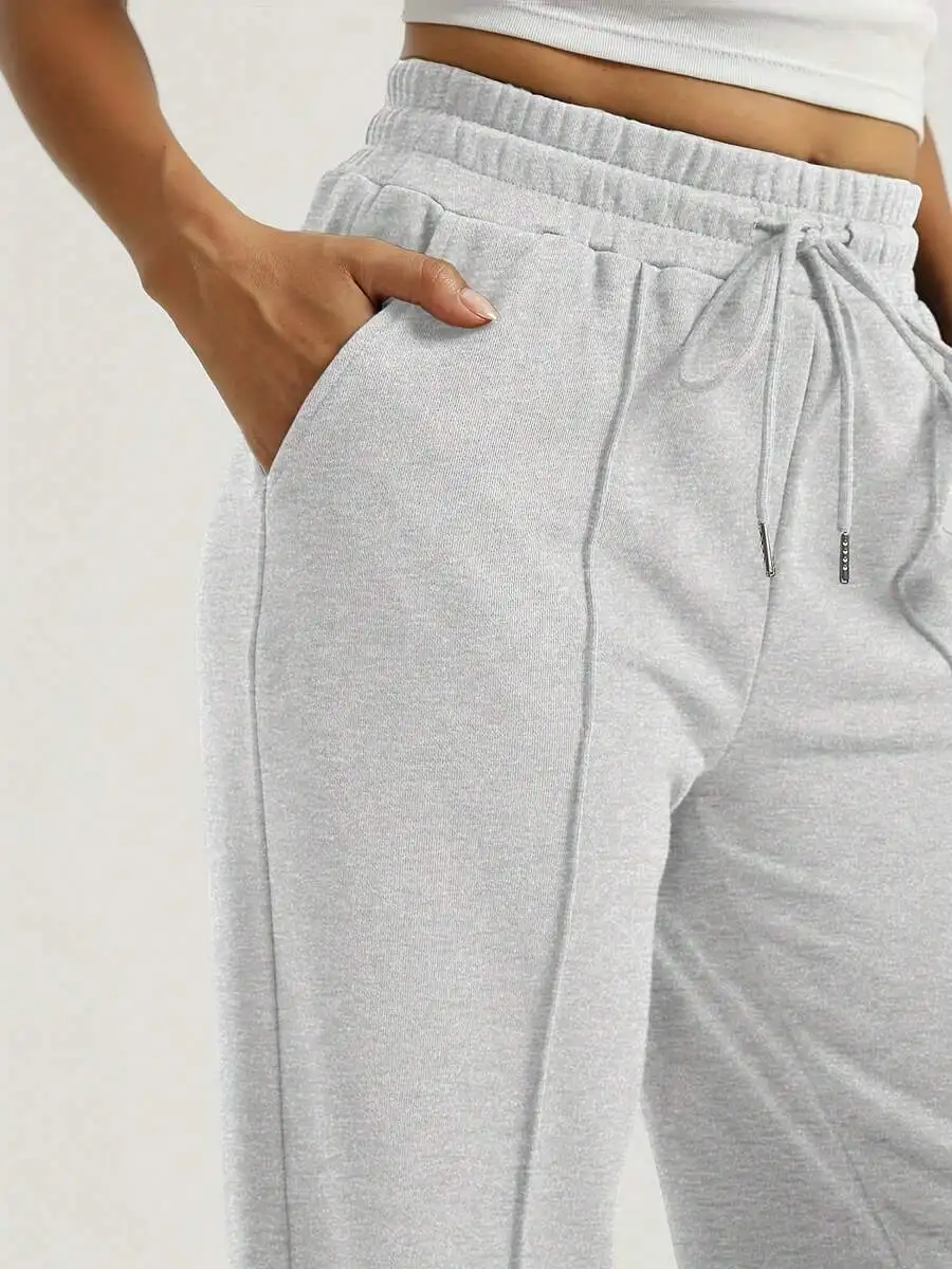 2pcs Plus Size Joggers (XL-4XL) - Relaxed Fit Pants W/ Elastic Drawstring Waist | Soft Workout To Lounge Pants, Machine Wash,