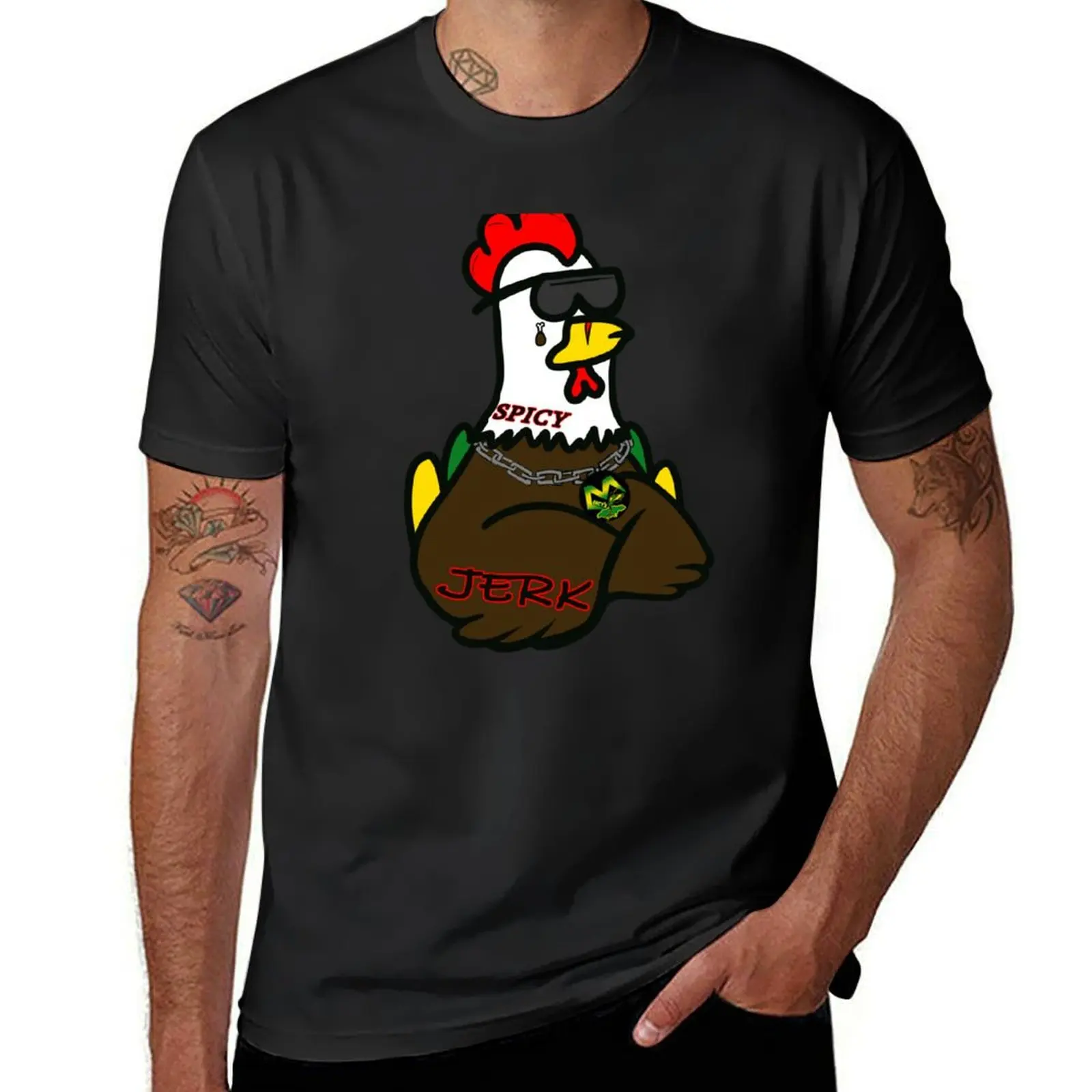 

J.C. the Jerk Chicken T-Shirt customizeds tops heavyweights mens graphic t-shirts pack