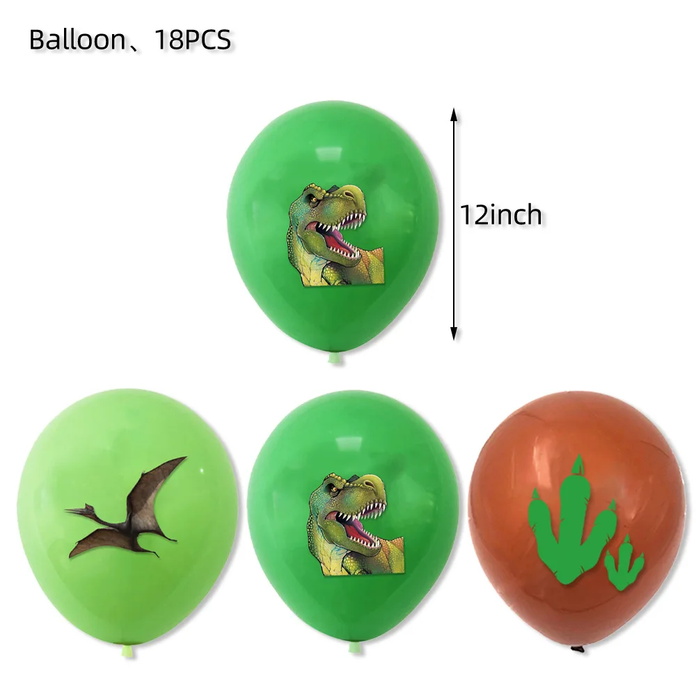 Dinosaurier-Geburtstagsparty-Dekoration Partyzubehör Gastgeschenke Tischware-Set Banner Zahlenballon-Set Kinder-Geburtstag Babyparty – Detail 5