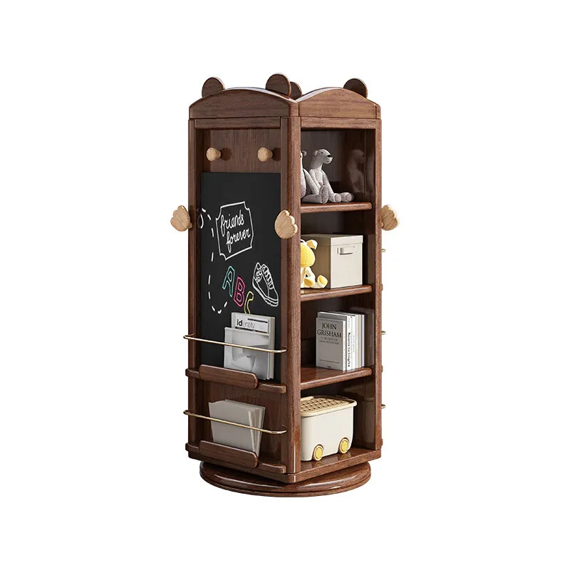 Bookshelf Bookcase Solid Wood Large Capacity Kids Room Reading Nook Easy Assembly Sturdy Durable Stable Construction