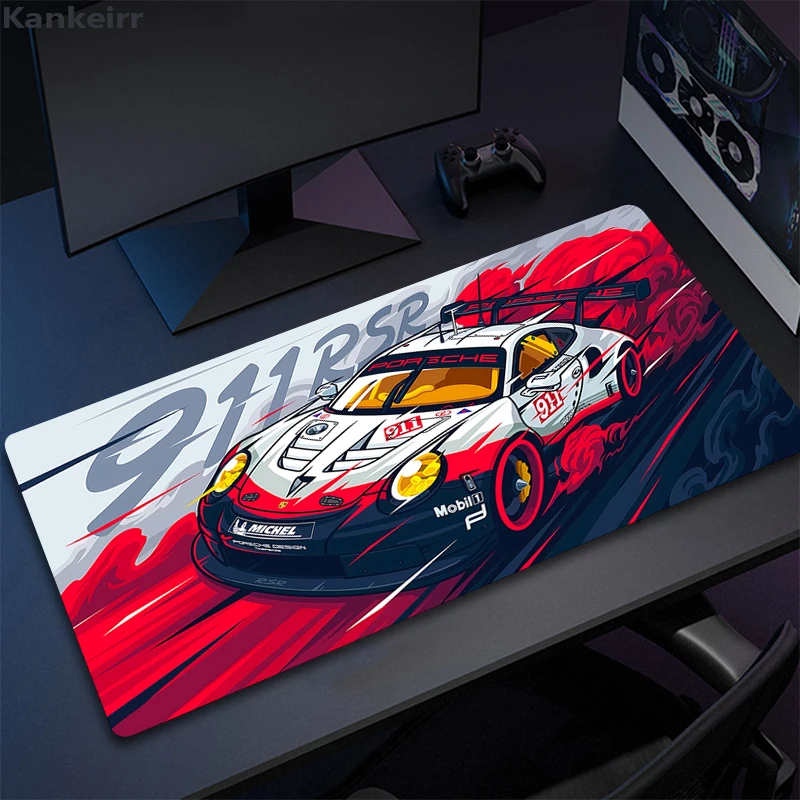 XXL Mouse Pads Super Coupe Illustratio HD Print Non-slip Keyboard Mat Sports Car Custom Computer Deskmats Gamer Carpet Mousepad