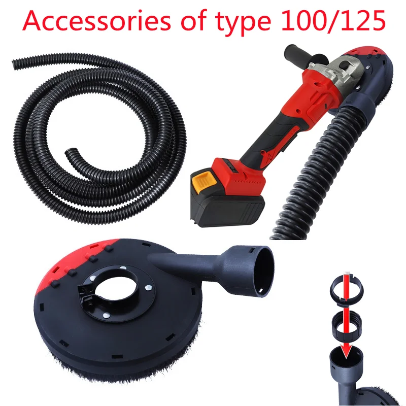 Superfície Universal Corte Sudário de Poeira para Angle Grinder Built-in Cerdas Apertadas Poeira Coletor de Acessórios Tampa Ferramentas 100 125 mm