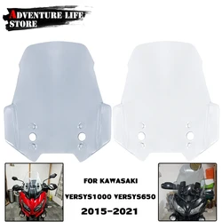 Windshield For Kawasaki Versys1000 Versys650 KLZ 1000 Versys 650 KLE Motorcycle Fairing Windscreen Wind Deflectors Protector