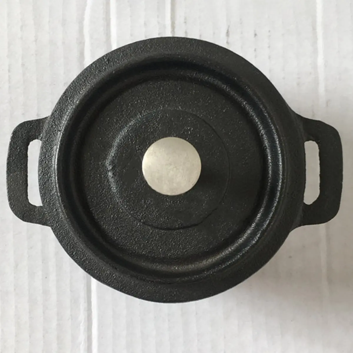 Forno holandês de panela de ferro fundido com tampa panela grossa tradicional de camada dupla com alça para cozinha de cozimento lento diâmetro 10cm