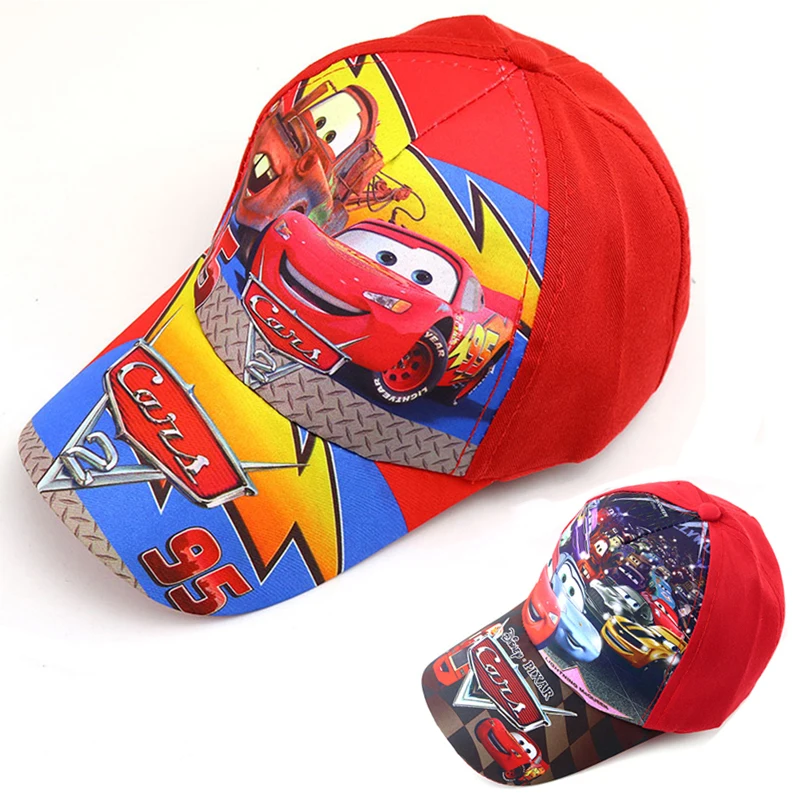 MINISO Anime Cartoon New Lightning McQueen Children Baseball Cap Cute Boys Girls Outdoor Hip Hop Sunshade Hat 3-8 Years Kids