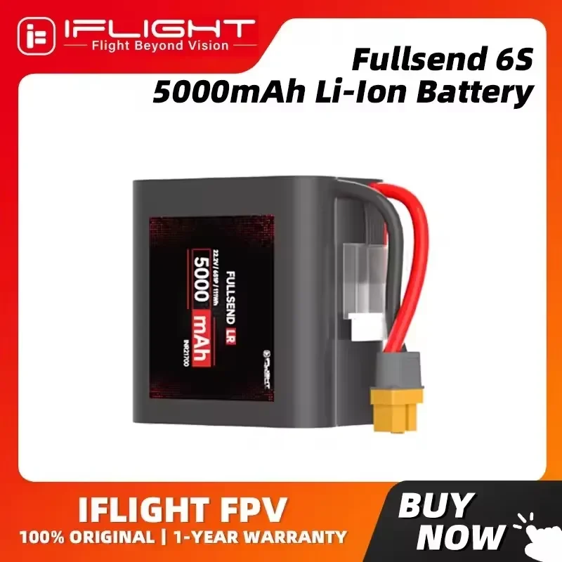 IFlight Fullsend LR 6S 5000-mAh Low Multiplier Range Long Range Li-Ion B-attery for Chimera7 Nazgul Evoque F6
