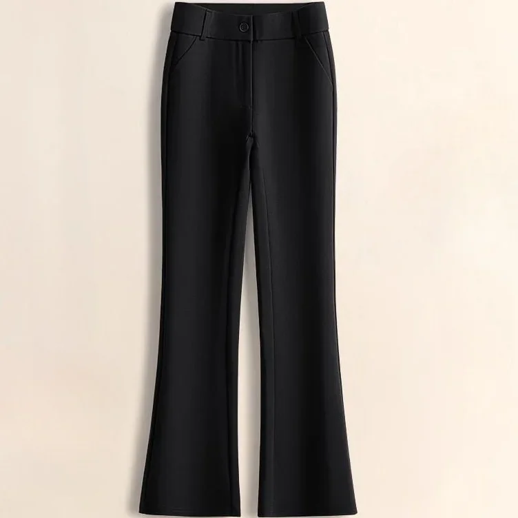 ارتفاع الخصر متوهج السراويل النسائية ربيع 2025 نمط جديد دعوى عادية التخسيس تسع نقاط متوهج السراويل الخريف الربيع السراويل الطويلة #4