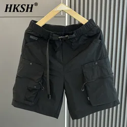 HKSH Quick Drying Tactical Shorts Men's Tide Dark Punk Summer New Thin Capris Loose Breathable Casual Half Length Pants HK1753