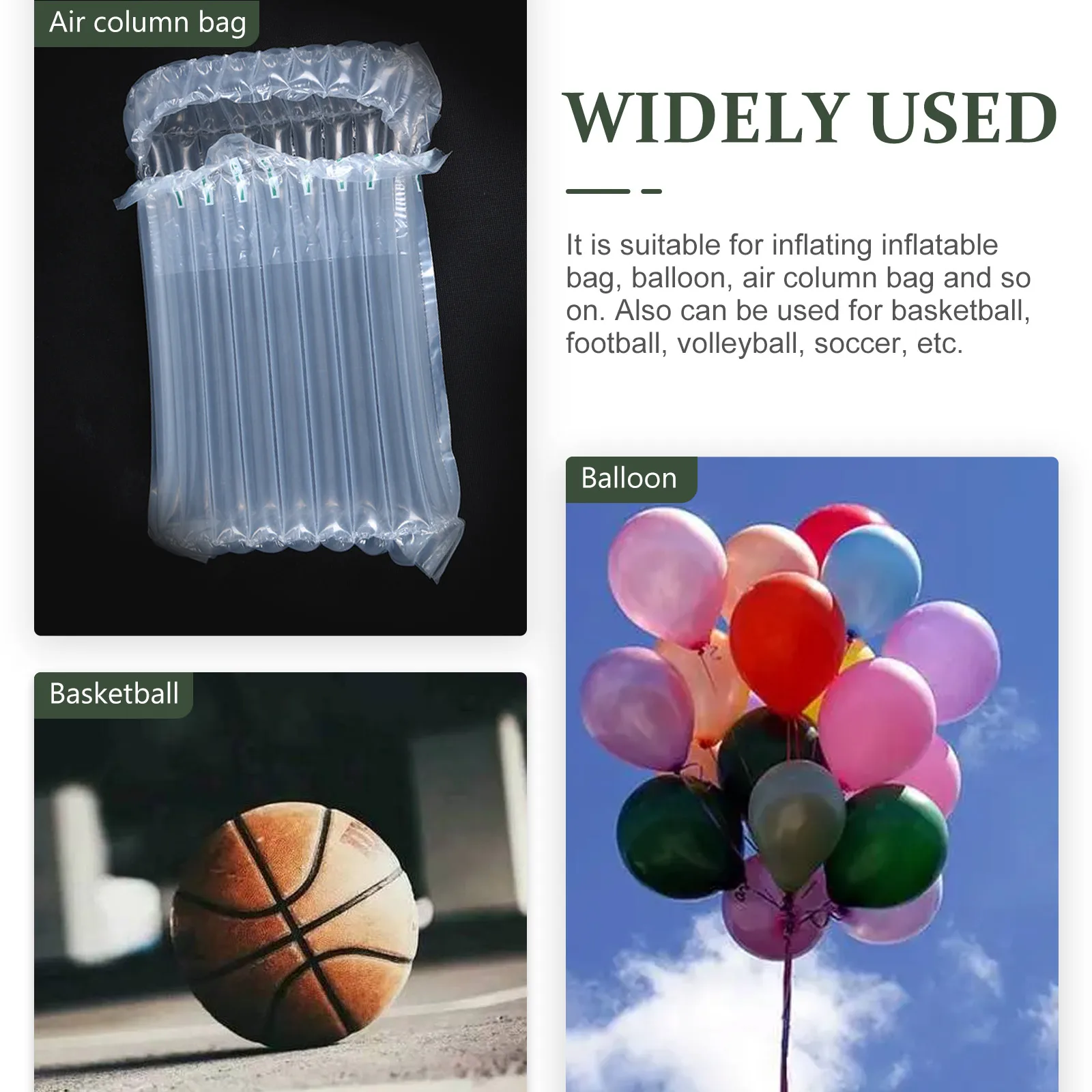 

2pcs Portable Manual Inflator Premium Plastic Push-Type Air Column Bag Inflated Balloon Football Basketball Soccer Sports Ball
