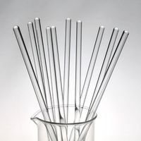 1Pcs Lab Glass Stirring Rods 5mm 6mm 7mm Diameter 200/250/300/350mm Length Borosilicate High Resistant Stirrer for Chemistry Lab