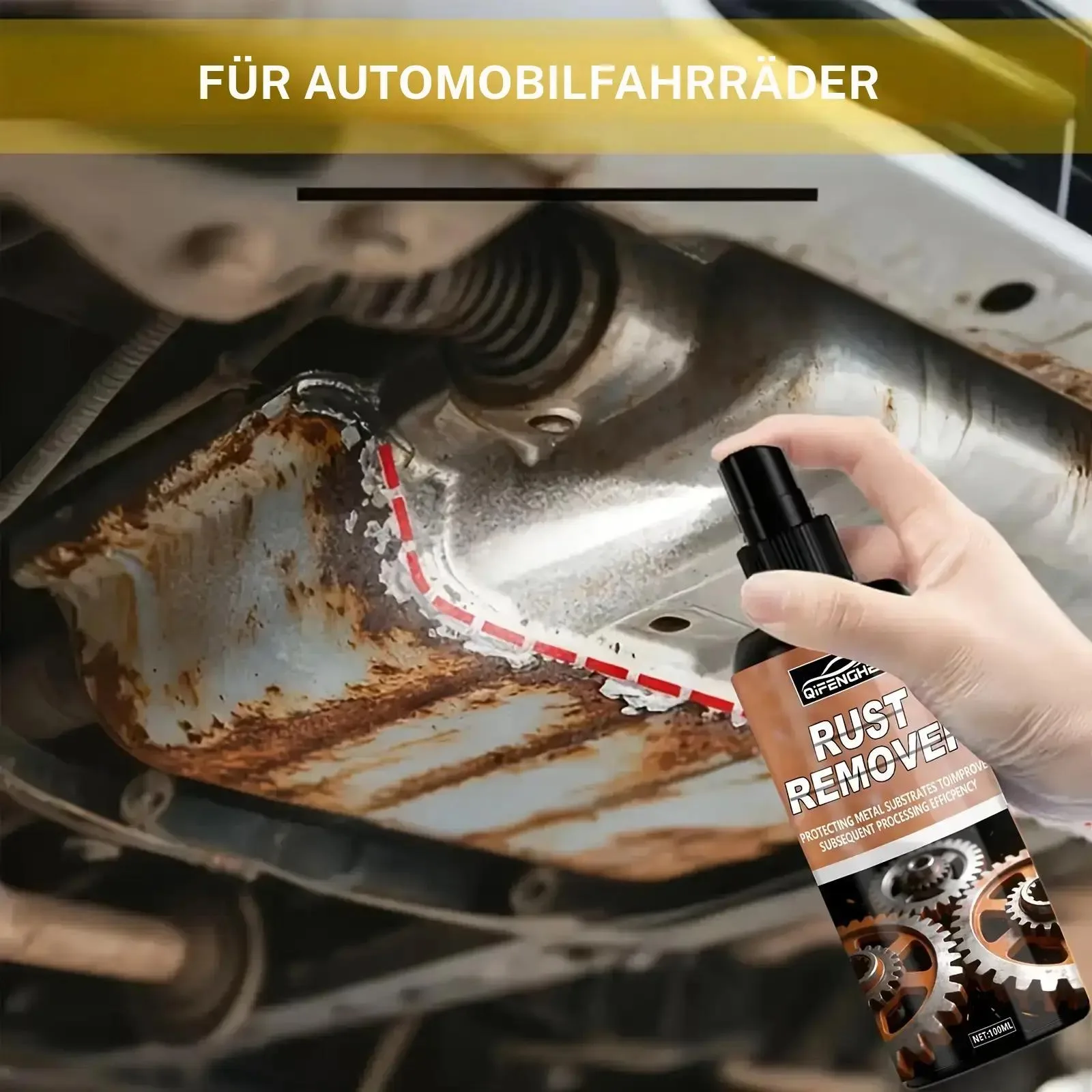 Spray profesional para eliminar el óxido y lubricar - Limpiador multiusos para frenos y cadenas, fórmula de protección contra la corrosión para mantenimiento de automóviles y motocicletas