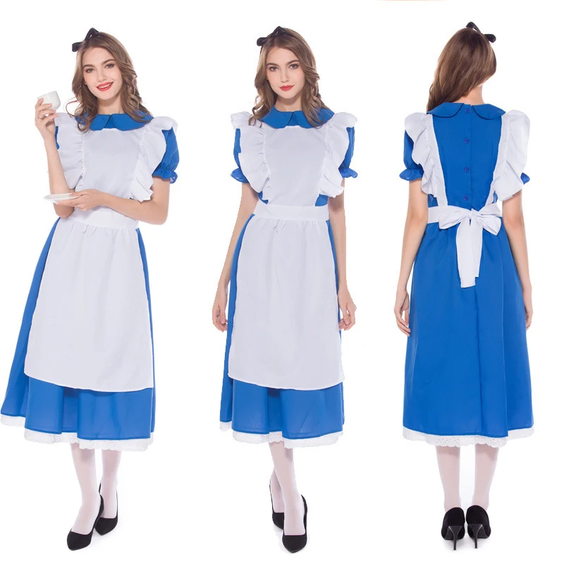 Disfraz de Personajes de Oz para Halloween, Disfraz de Ironman para Hombre y Mujer, Vestido de Sirvienta de Alicia en el País de las Maravillas
