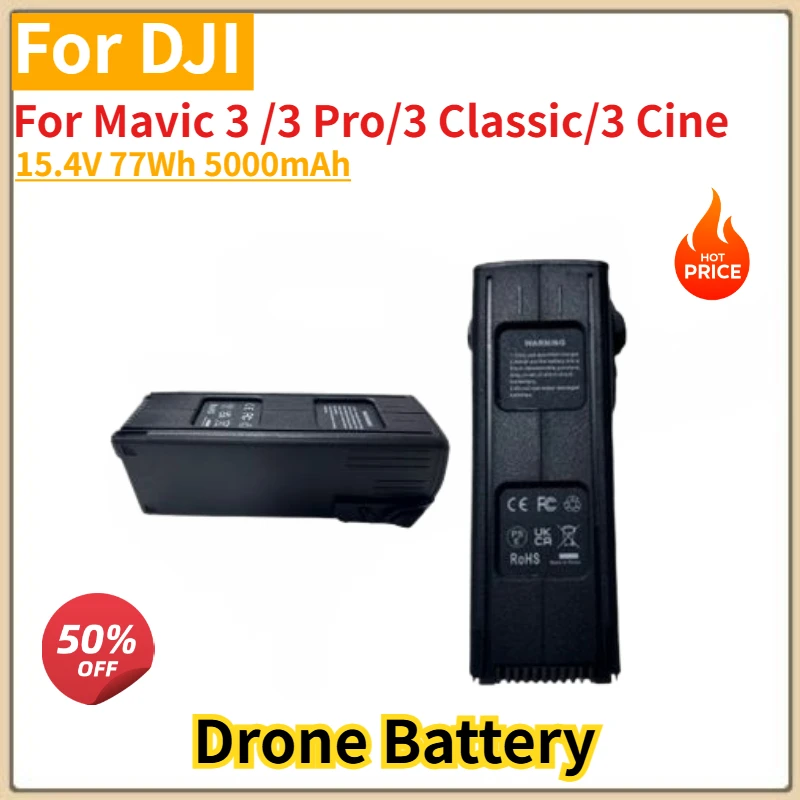 

High Quality 15.4V 77Wh 5000mAh Battery For Mavic 3 /3 Pro/3 Classic/3 Cine Intelligent Flight Brand New Replacement Battery