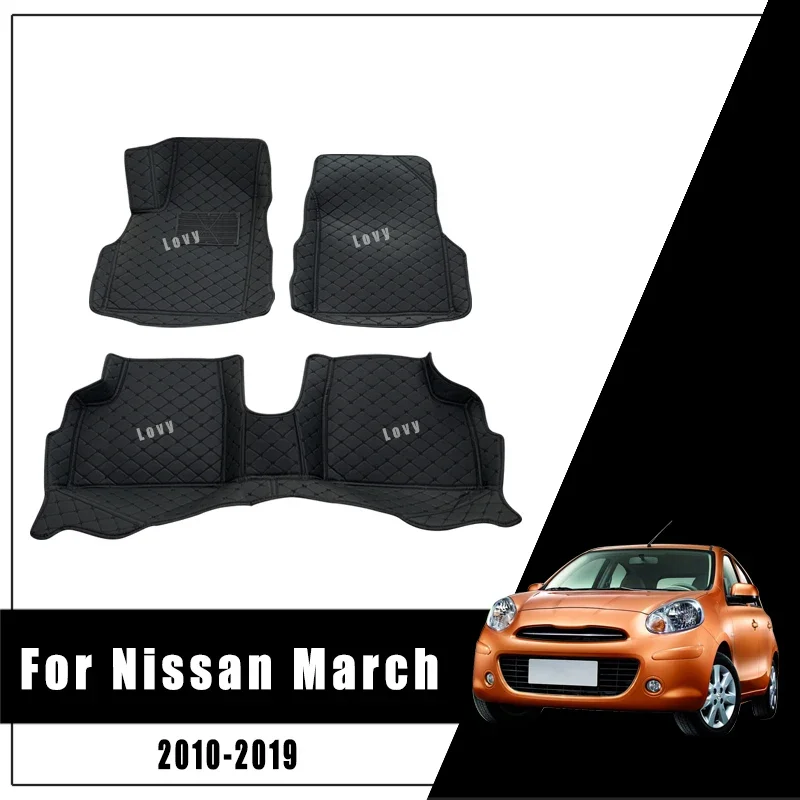 For Nissan March 2018 2017 2016 2015 2014 2013 2012 2011 2010 Car Floor Mats Carpets Auto Accessories Rugs Pads Interior Covers