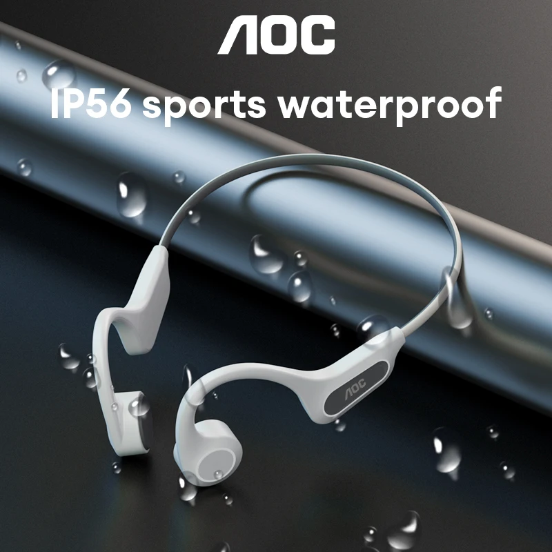 

AOC ACN4521 Bluetooth Беспроводные водонепроницаемые спортивные наушники с костной проводимостью IP56 Длительный срок службы батареи HIFI Качественная гарнитура с микрофоном