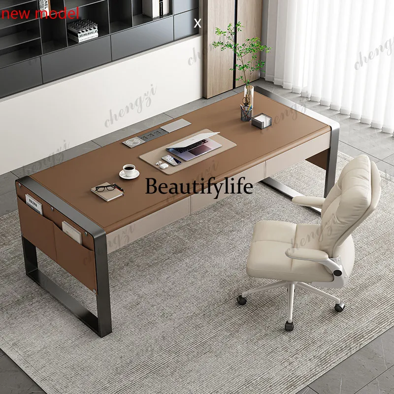 

Modern light luxury, desk, home study, high-end minimalist office computer deskN138