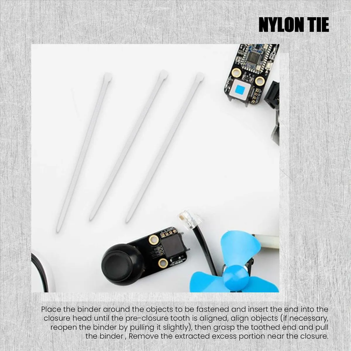 REST Cable ties INDUSTRIAL QUALITY Cable ties: 100x2.5mm Color: White Quantity: 50 pieces