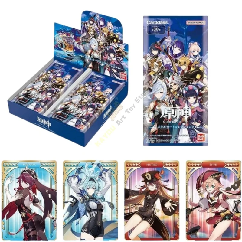 

Genshin Impact Japanese Version Card Kamisato Ayaka Diluc Ragnvindr Anime Game Pack Special Collection Metal Cards Toys Gifts