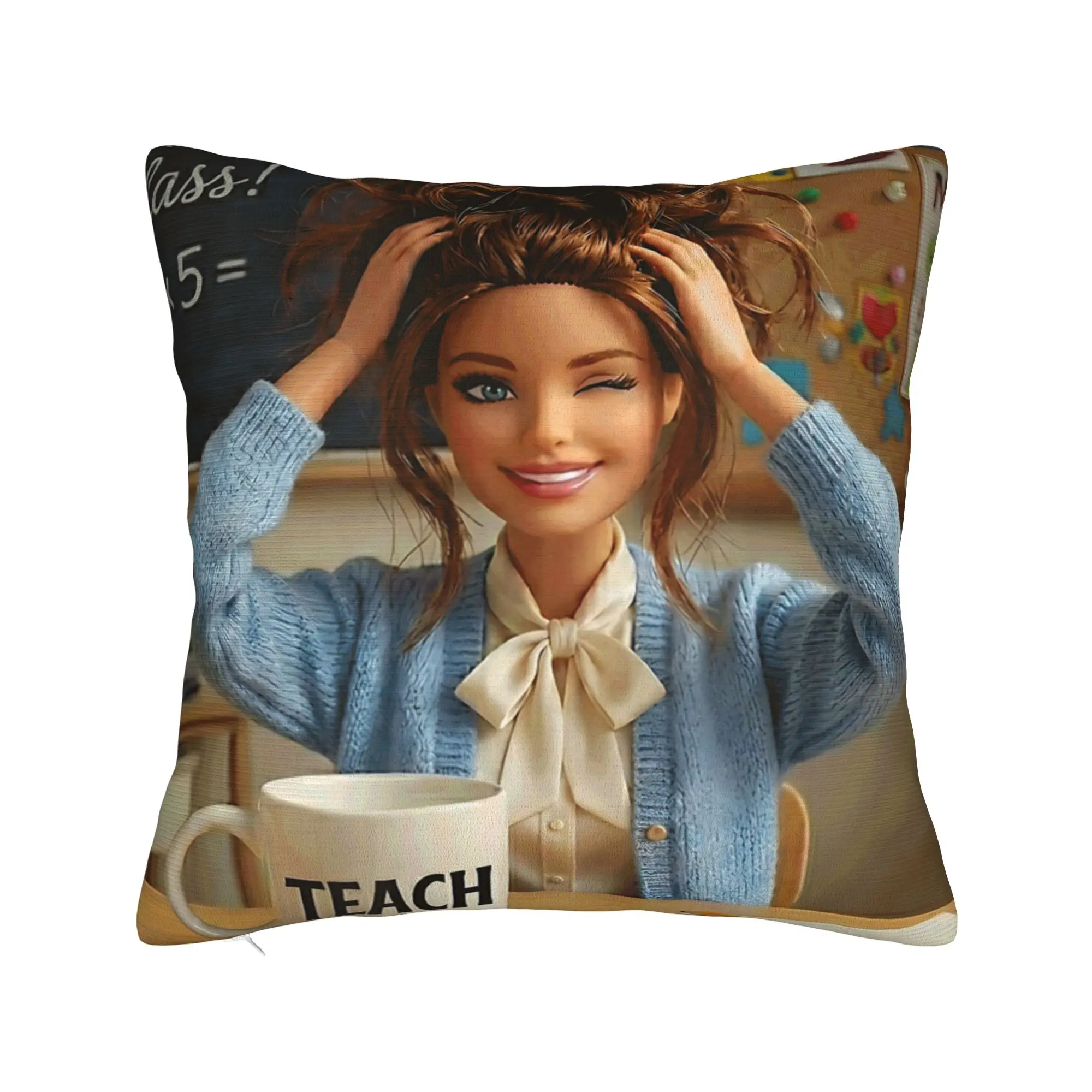 Made It to May Teacher Girls Meme Last Day of School Pillowcases  Vintage Pillow Case For Living Room Chair Graphic Pillow Cover