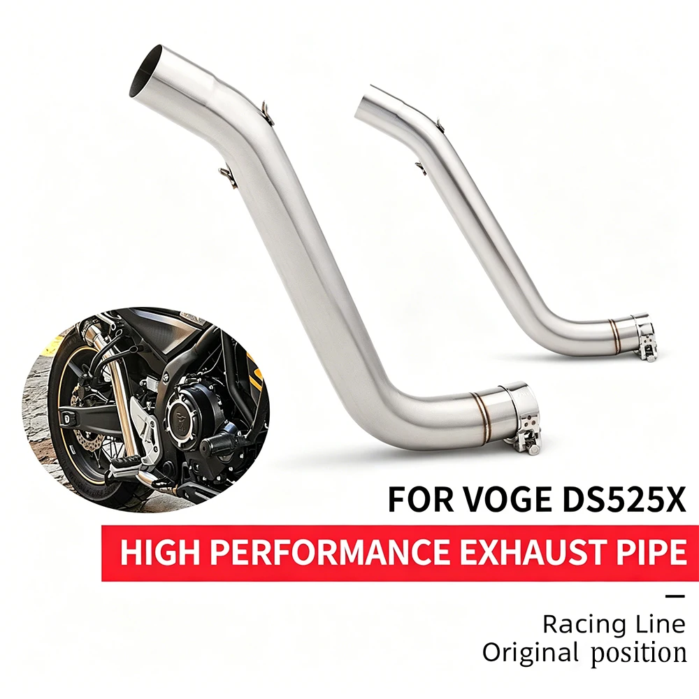 

Universal Motorcycle Exhaust Pipe Slip On For VOGE DS525X DS 525X 2023 2024 Middle Link Pipe Connecting 51mm Muffler