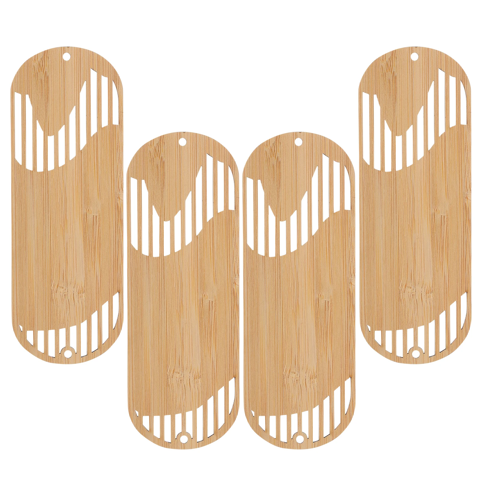 

4pcs Bamboo Bookmarks 14x5x0.2cm DIY Handmade Blank Markers Reading Decorative Craft Gifts Students Accessories Elegant Page