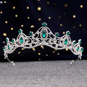 Elegante Brautkristallkrone, Prinzessin Tiara, Barockwettbewerbskronen, Kreation King Hahn, Kronhochzeit, Luxushaarzubehör 8 Hauptverkaufskönig - №5