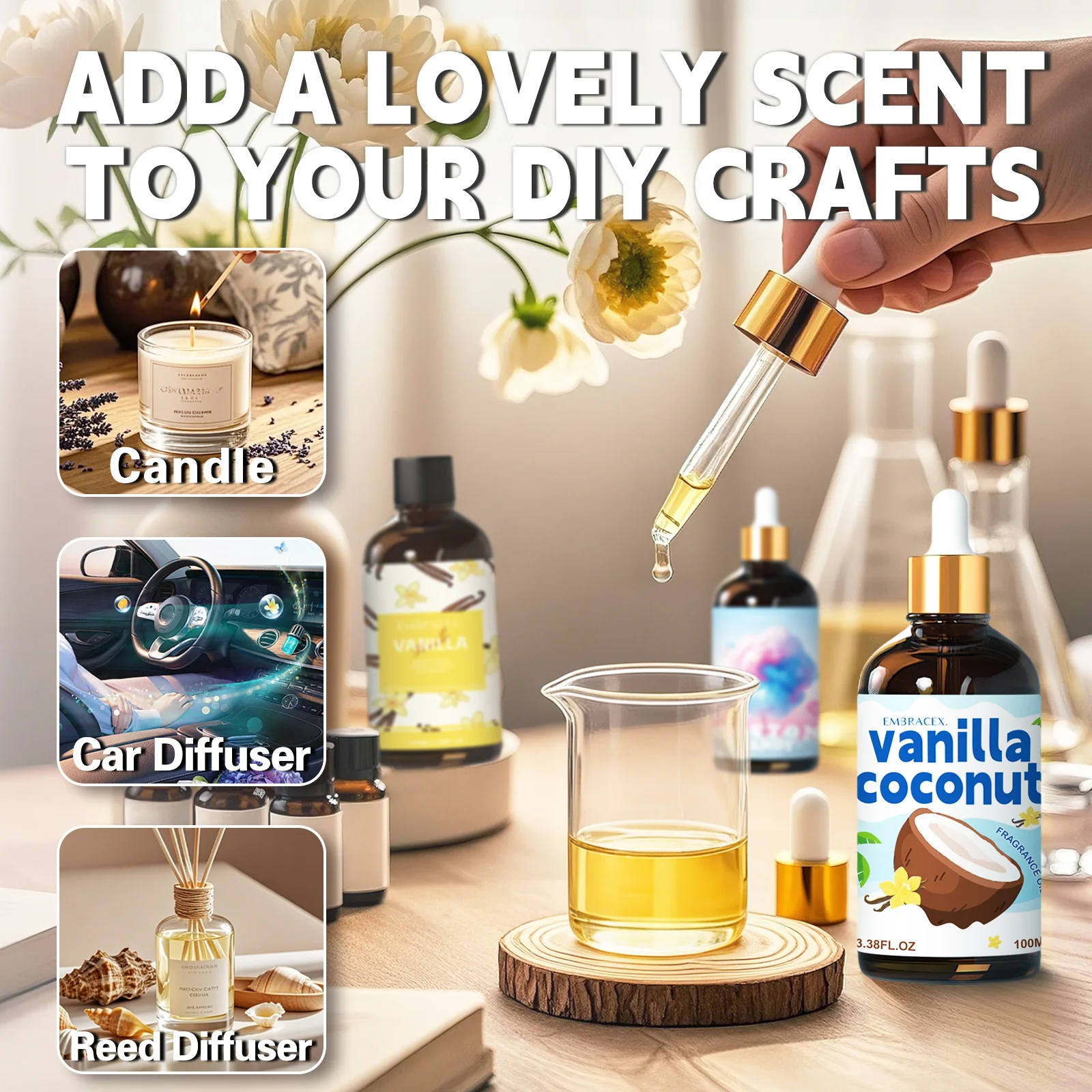 27 verschiedene 100ml Duftöle als Auto-Lufterfrischer, langanhaltender Duft für Reed-Diffusoren, Geschenkideen für Freunde. – Detail 3
