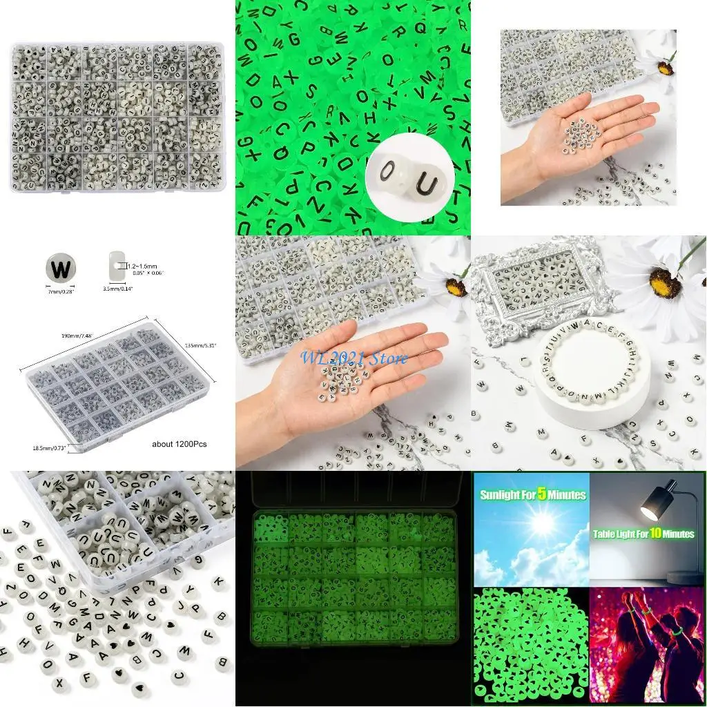 

G5GC 1500pcs White Round Acrylic Heat Pattern Beads A-Z Bead Black Letters