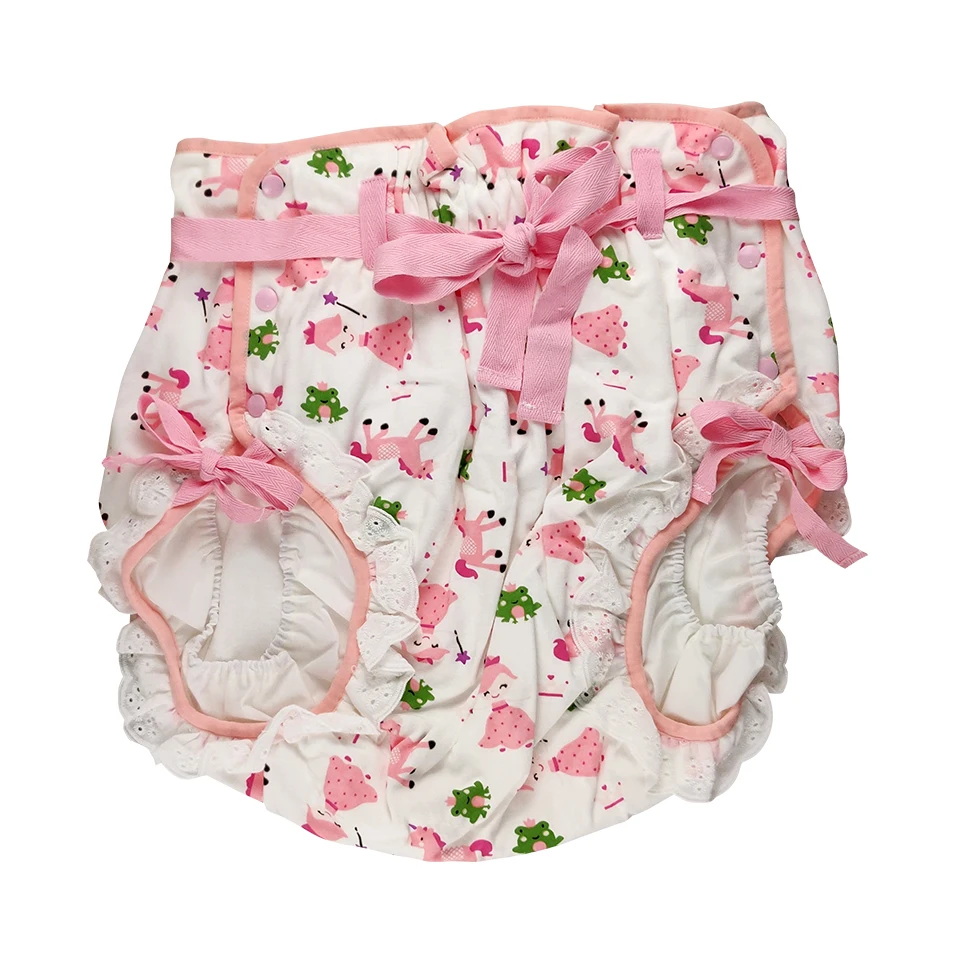 Plus Size Pink unicorn Pattern pannolino per adulti/DDLG pantaloni per bambini adulti/pannolini per Aloth riutilizzabili impermeabili Underweaer