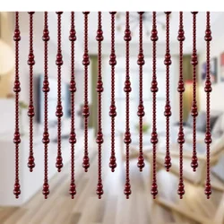 Peach Wood Gourd Curtain for Living Room Entrance Partition, Wood Bead Curtain, Environmental Pr Fengshui Room