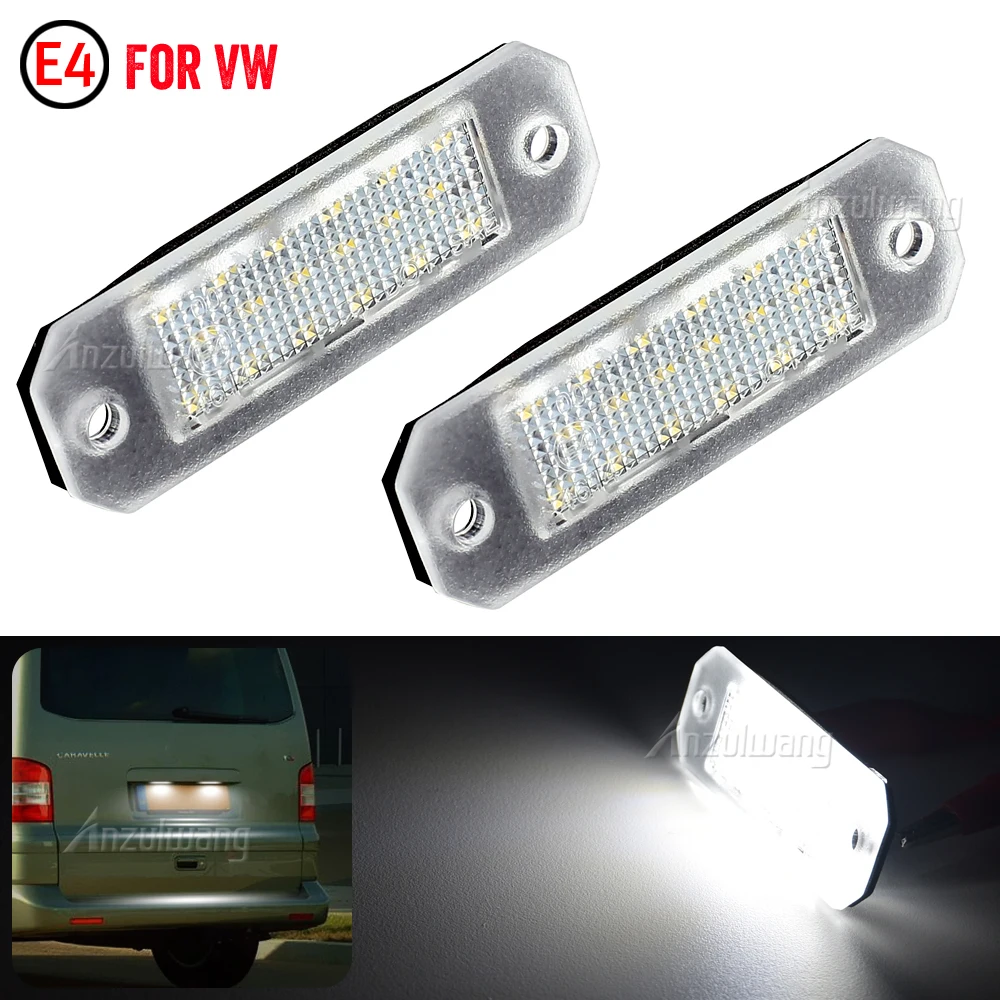 

1 Pair For VW Transporter T5 2003-2015 T6 For Caddy 2004-2017 High Brightness White LED License Plate Light Number Plate Lamp