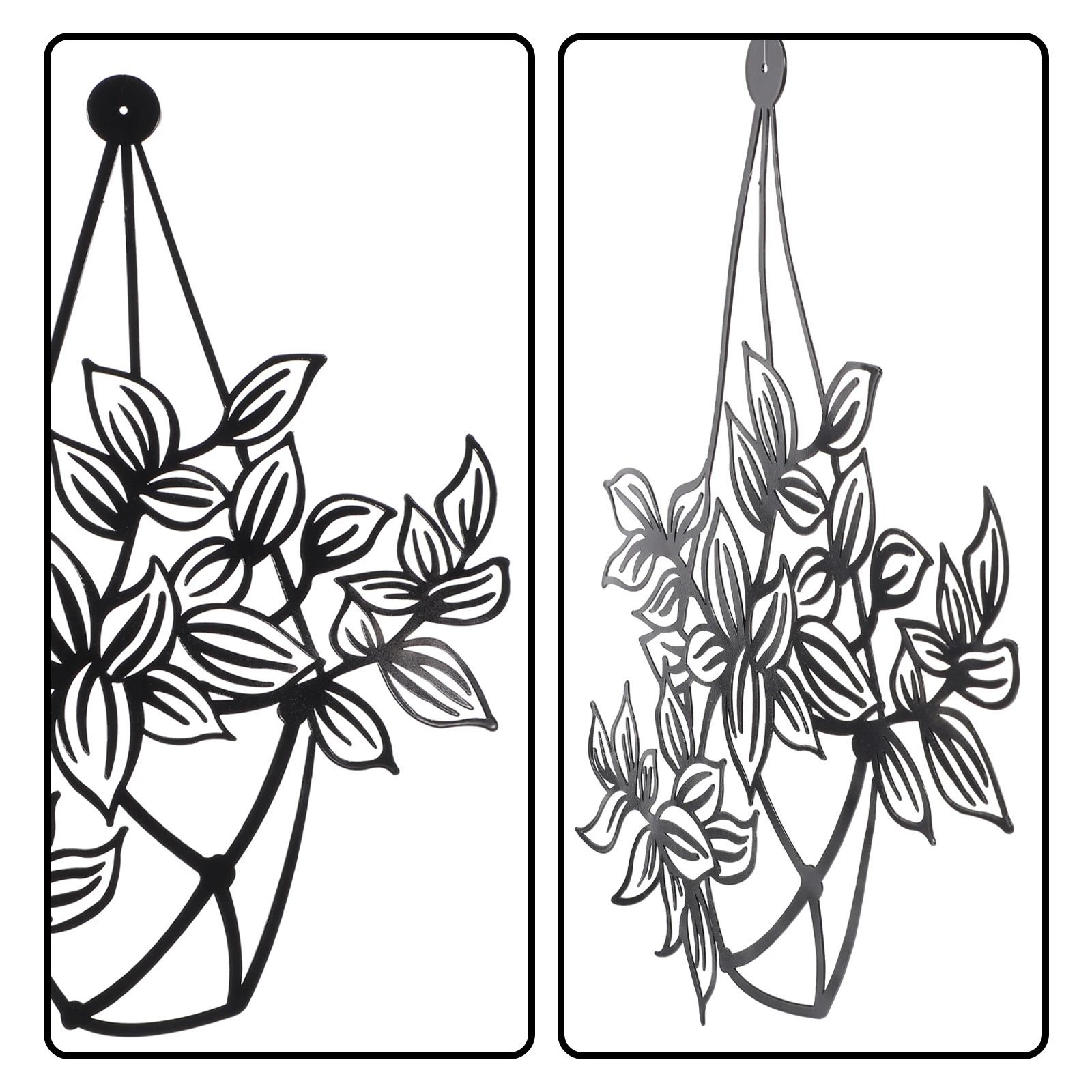 

Metal Wall Decor Iron Flowers Sculpture Sturdy Long Lasting Simple Installation Garden Art Decorative Flower Shape Wall Art