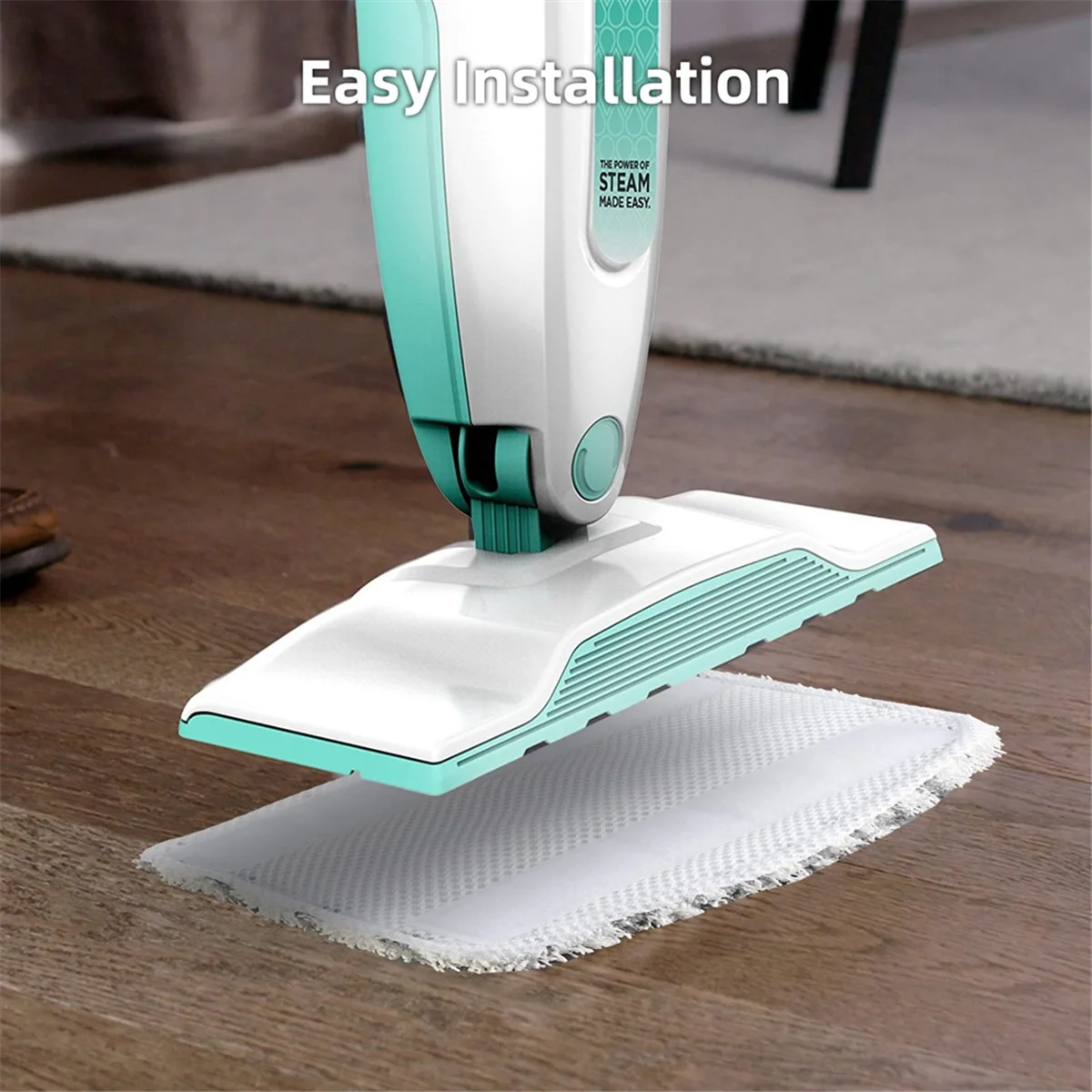 モップ 6 個交換用スチームモップパッド スチームモップ S1000UK ポケットモップ用、洗って再利用可能なマイクロファイバーパッド