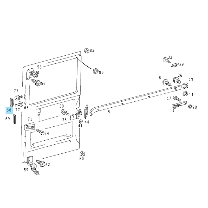 2X 9017660161 Door Wedge Stop Guide For Mercedes Benz MB VITO W638 SPRINTER W901 Sliding Block Side Door