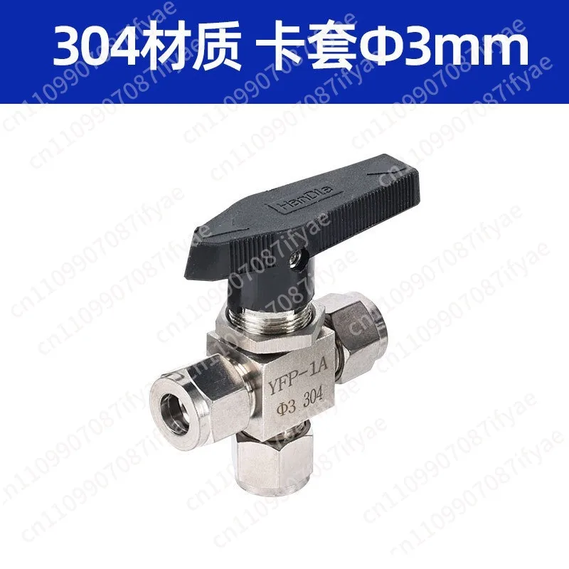 304 Stainless Steel US Three-way Ball Valve Card Sleeve Three-way Ball Valve High Pressure Three-way Ball Valve 3 4 6 8 10 12