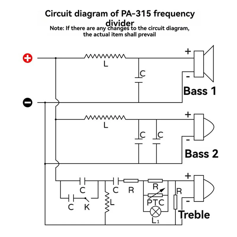 

BTLIFE-DIY Высококачественный делитель 3-полосный динамик Hi-Fi делитель частоты 1 высокий 2 низкий 700 Вт аудио кроссоверный фильтр распределитель
