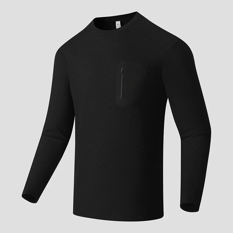Spring Autumn Outdoor Windproof Breathable Tight Long Sleeve Multi Functional T-shirt Men's Outdoor Fitness Long Sleeve T-shirt