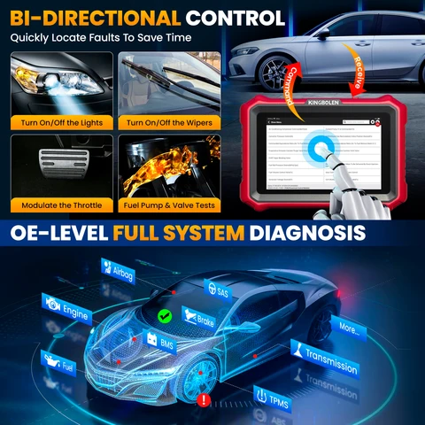 [Пожизненное бесплатное обновление] KINGBOLEN K8 PRO Elite Двунаправленный сканер OBD2 Кодирование ECU CANFD FCA Все системы диагностических инструментов
