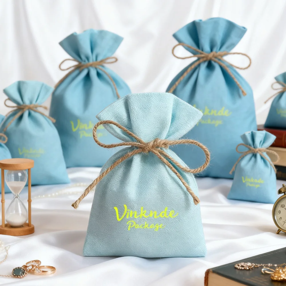 

Сумка на заказ, пригодная для вторичной переработки, льняная, хлопковая, сумка для хранения ювелирных изделий, серег, браслета, свадебный подарок, сумки для конфет, портативная пыль