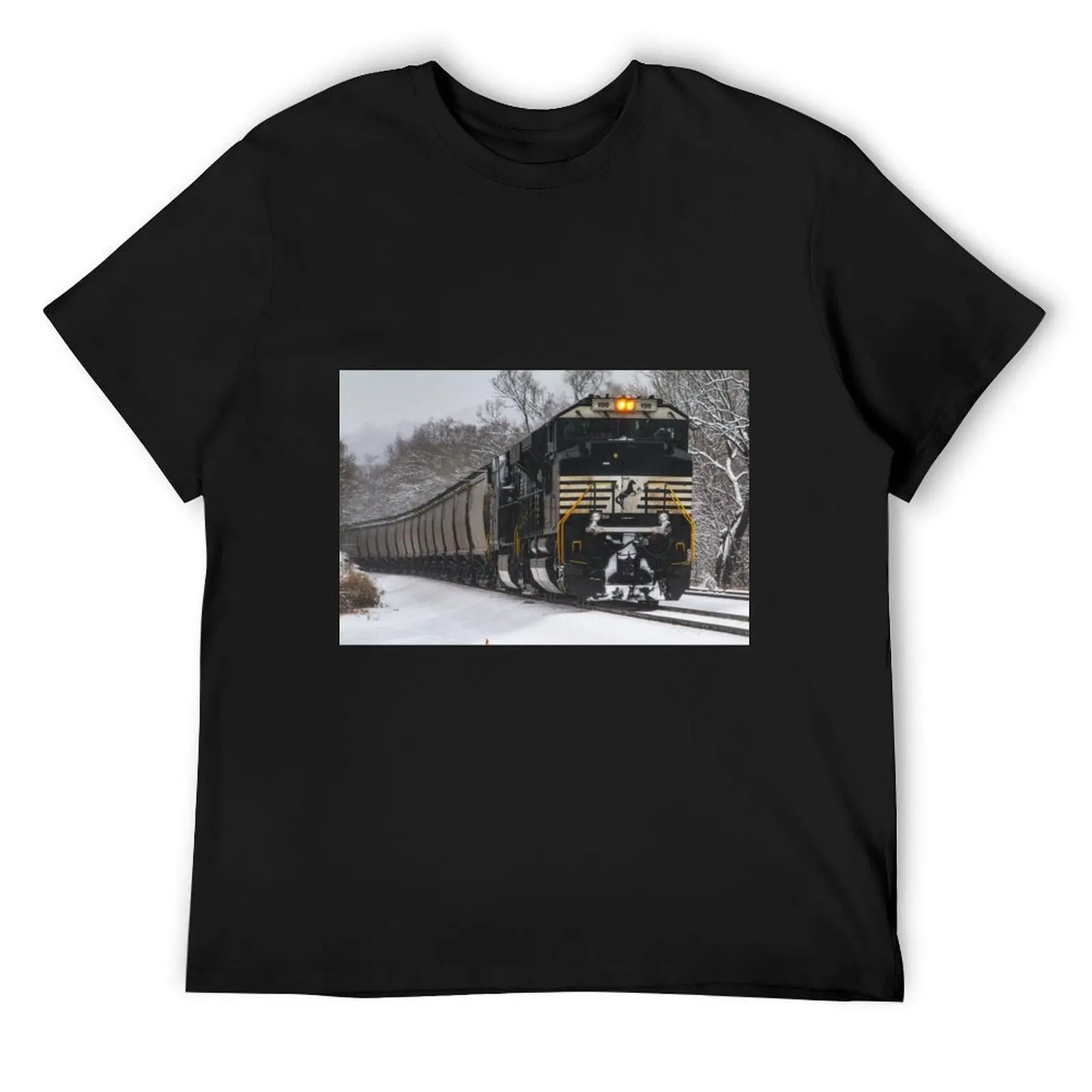 

Norfolk Southern 1198 During a Snowstorm T-Shirt vintage clothes anime figures graphic t shirts clothes for men