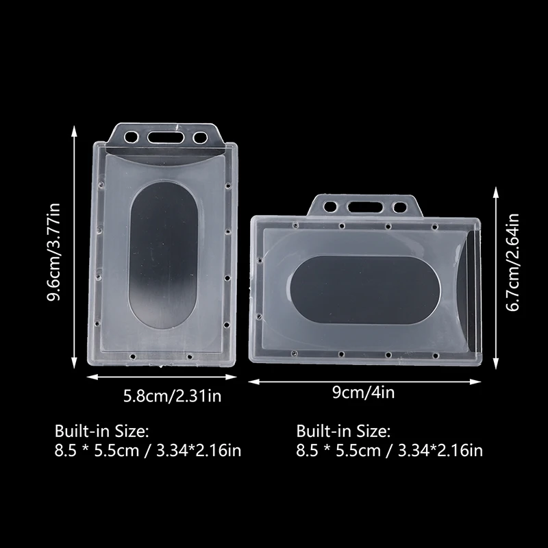 2 stücke ID-Karten ausweis Inhaber Studenten personal arbeiten ID-Inhaber Karten abdeckung Zubehör Büromaterial mit Metall abzeichen Clips