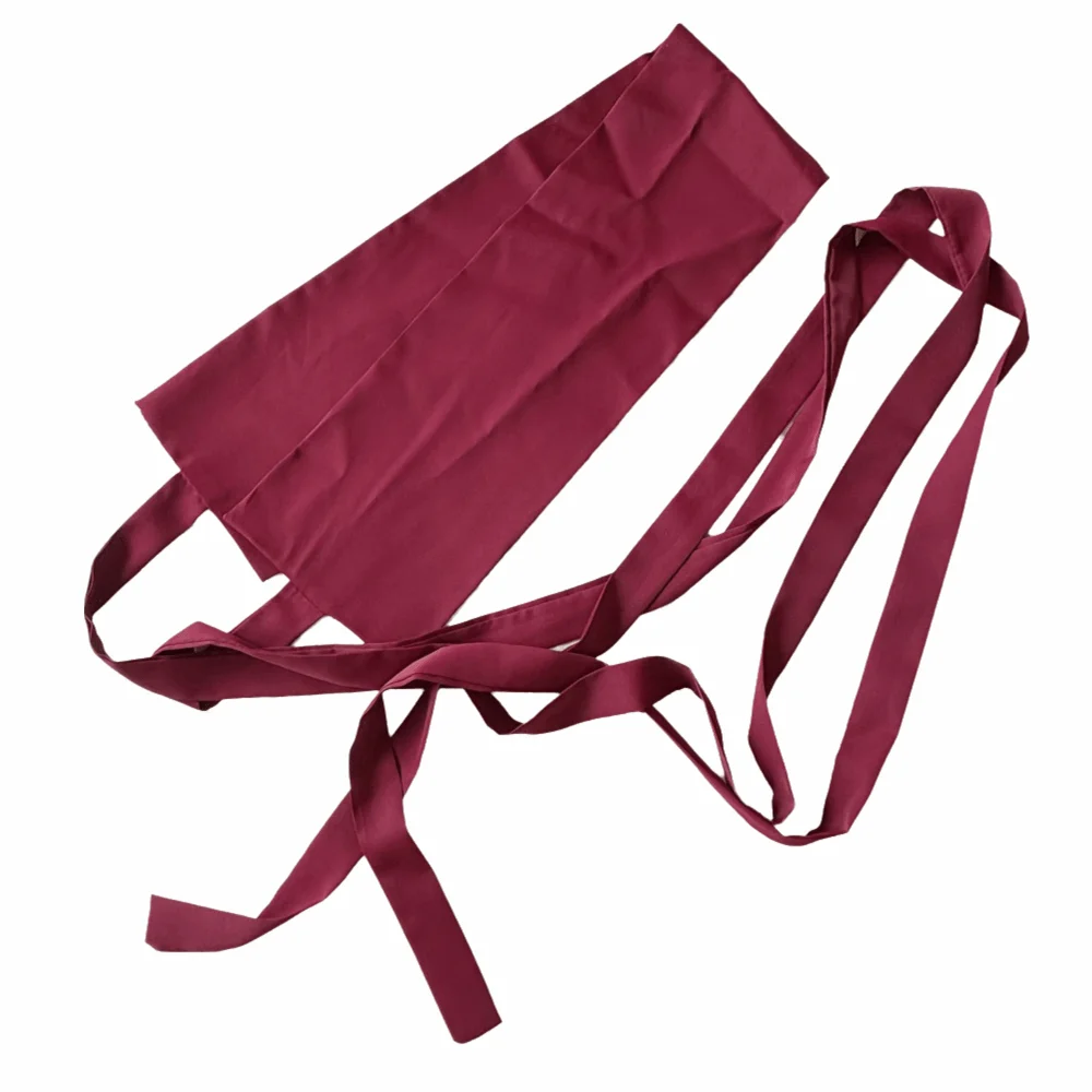 Chiffon Fabric Hanfu Waist Belt Satin Silk Solid Color Lace Up Waist Belt Cotton Linen Bowknot Decoration Wide Waist Belt